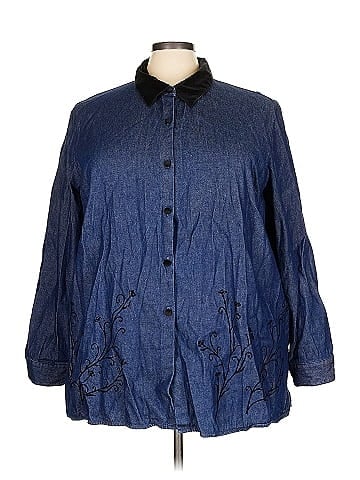 Elisabeth by Liz Claiborne 3/4 Sleeve Button-Down Shirt (view 1)