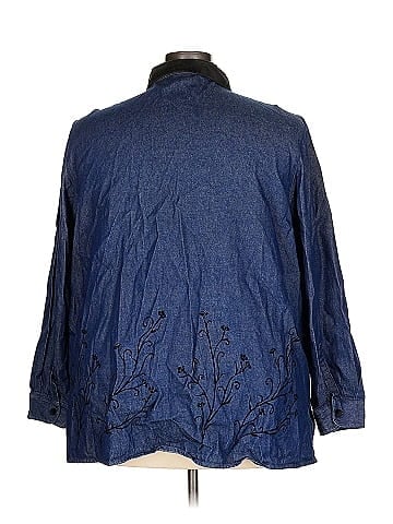 Elisabeth by Liz Claiborne 3/4 Sleeve Button-Down Shirt (view 2)