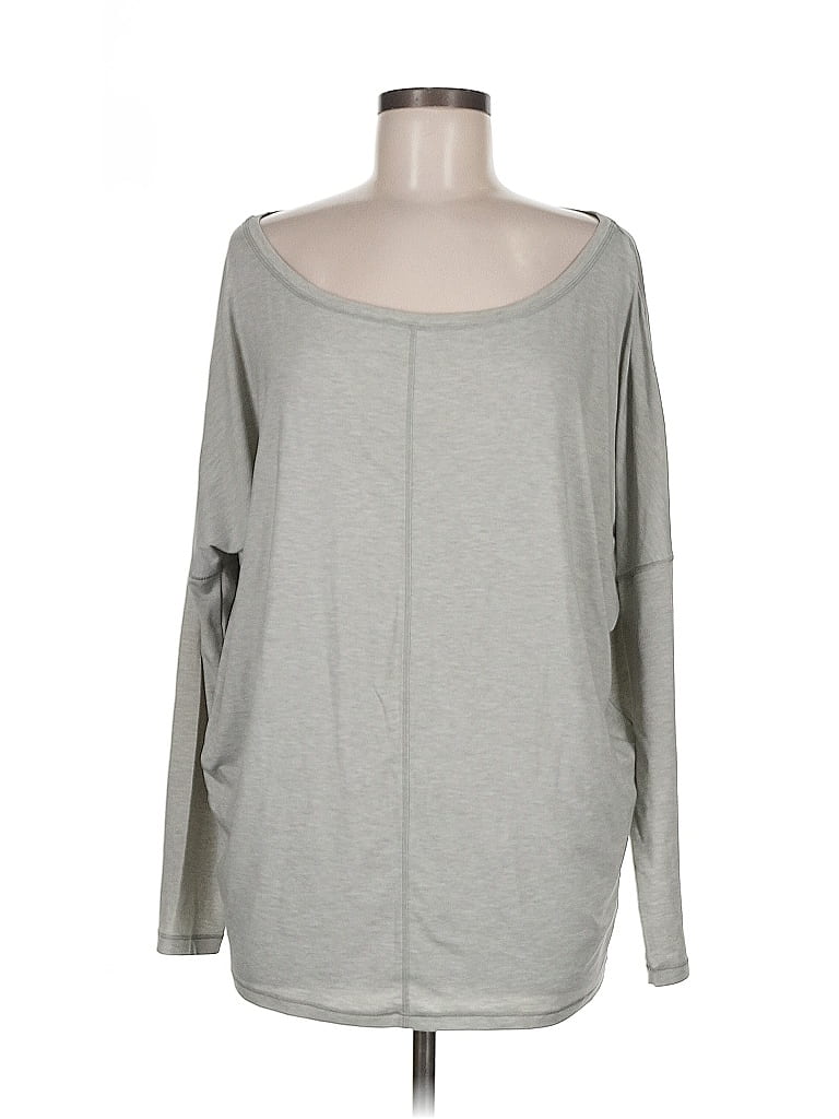 Pre-owned Athleta Long Sleeve T-shirt In Gray