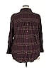 Cj Banks Plaid Burgundy 3/4 Sleeve Button-Down Shirt Size 2X - photo 2