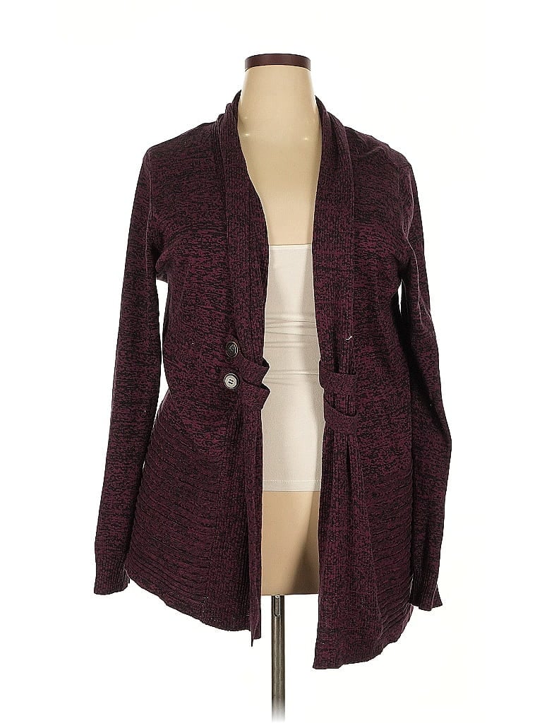 Pre-owned Apt. 9 Cardigan Sweater In Purple
