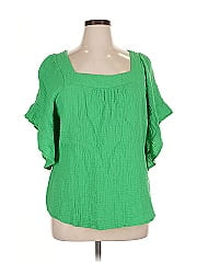Belle By Kim Gravel Short Sleeve Blouse
