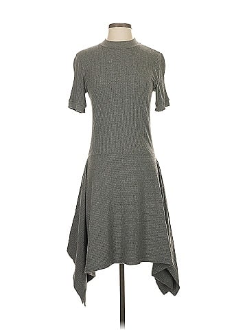 Susana Monaco Graphite Ribbed Dress (view 1)