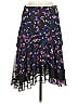 Jason Wu Collective 100% Polyester Floral Black Blue Printed Layer Skirt Size 6 - photo 1