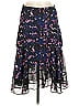 Jason Wu Collective 100% Polyester Floral Black Blue Printed Layer Skirt Size 6 - photo 2