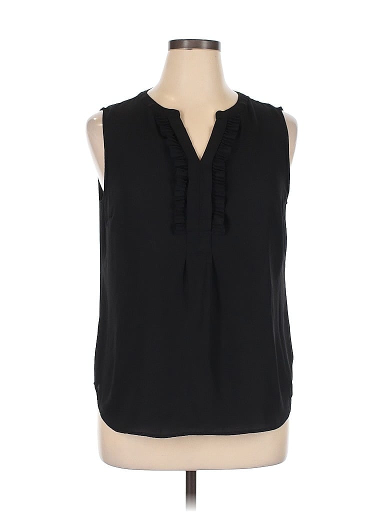 Pre-owned Talbots Sleeveless Blouse In Black