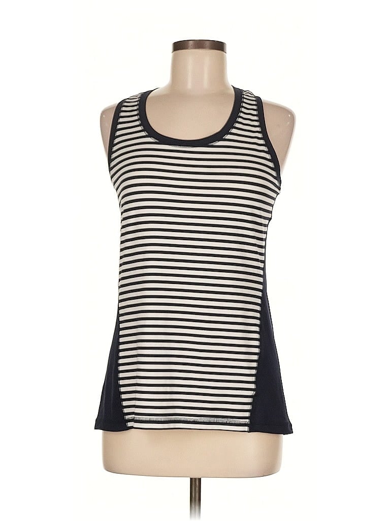 TEK GEAR Pre-owned Tank Top Ivory Halter Neckline Tops In White