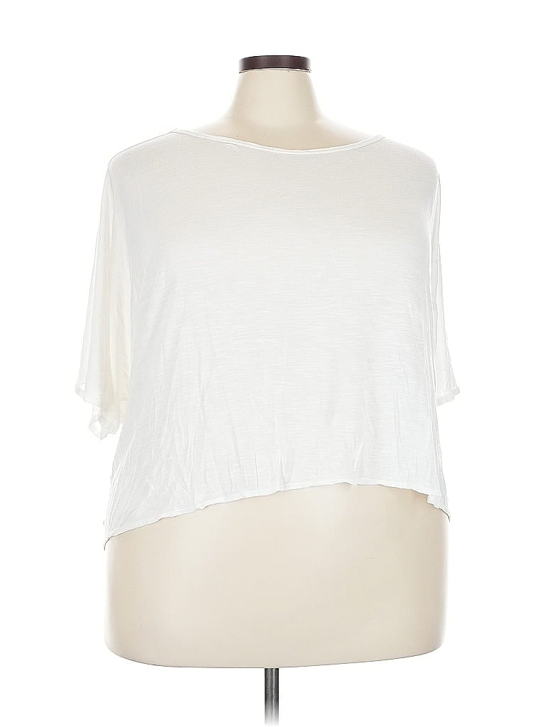 Pre-owned Fashion Nova Short Sleeve Top White Boatneck Tops