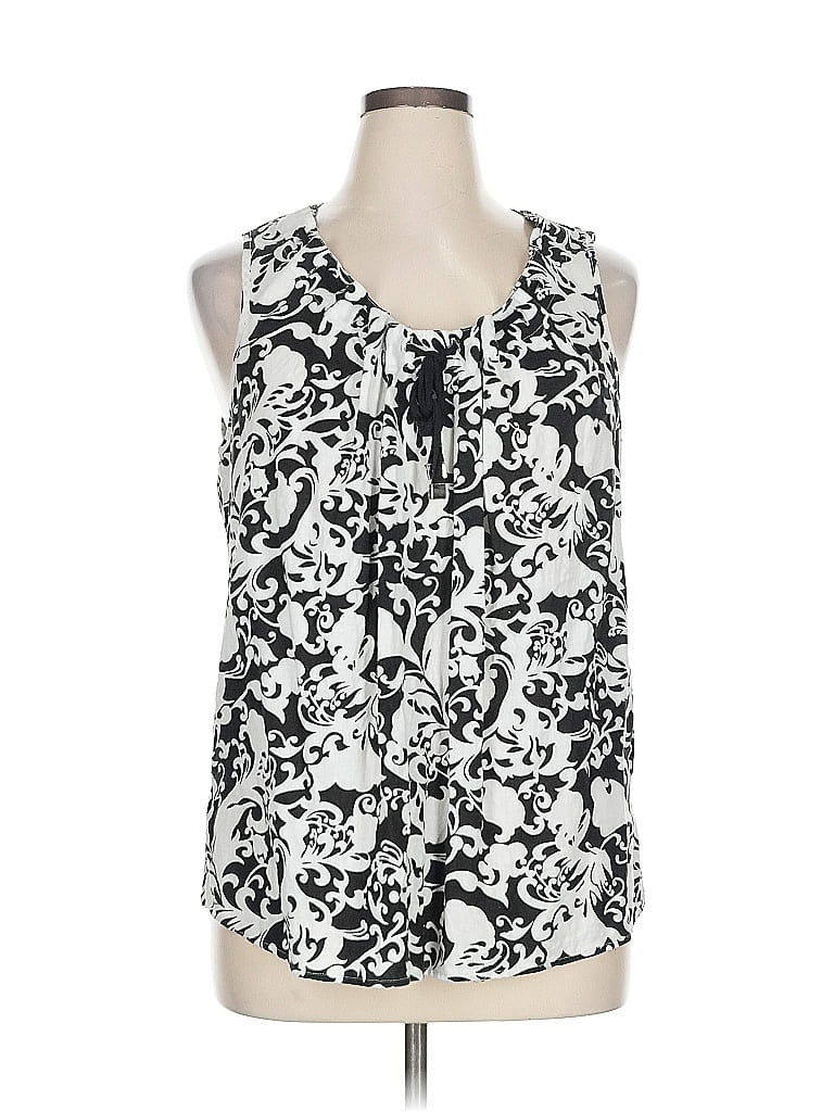 Pre-owned Susan Bristol Sleeveless Blouse In Black