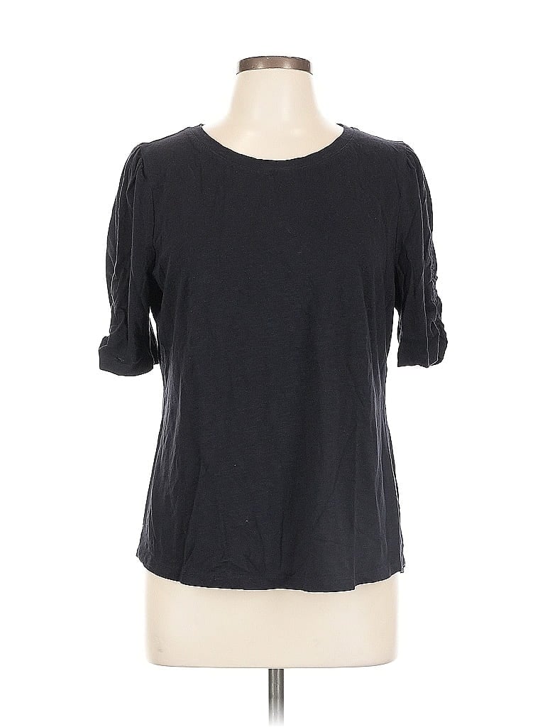 Pre-owned Talbots 3/4 Sleeve T-shirt In Black