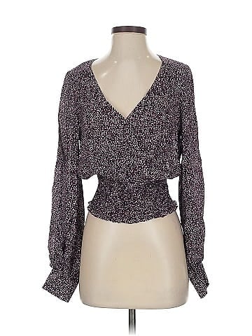 Parker Long Sleeve Silk Top (view 1)