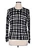 Donna Karan New York Checkered-gingham Black Pullover Sweater Size XL (estimated) - photo 1
