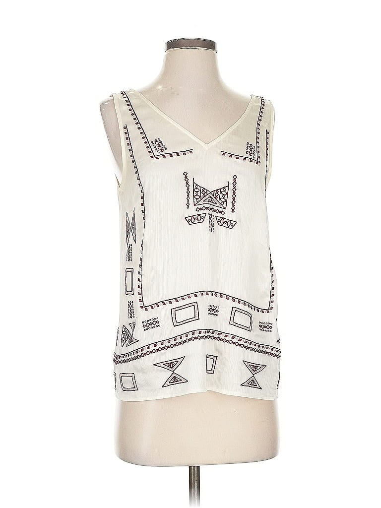 Pre-owned Laundry By Shelli Segal Sleeveless Blouse In White