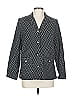 R.Q.T 100% Polyester Polka Dots Gray Black Blazer Size 10 - photo 1