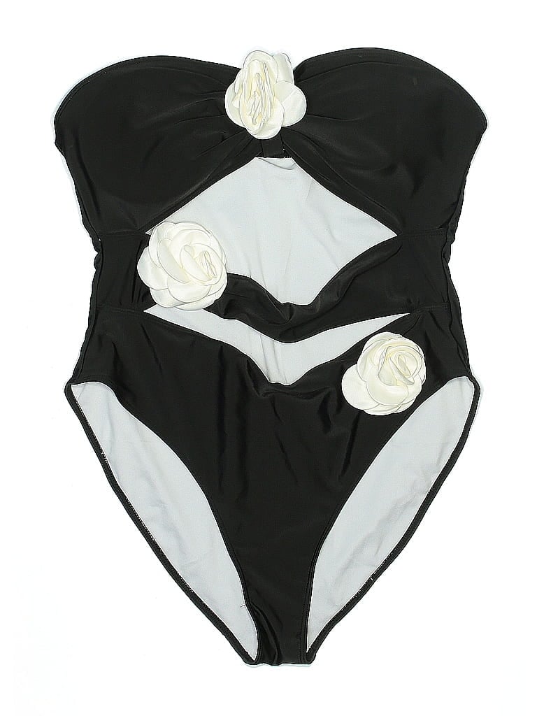 Pre-owned Zaful One Piece Swimsuit In Black