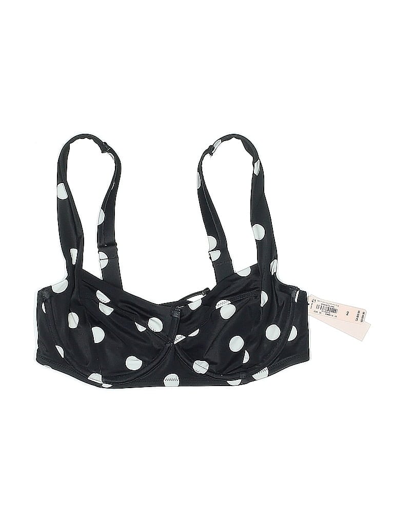 Pre-owned Head Swimsuit Top Black Polka Dots Pattern Swimwear