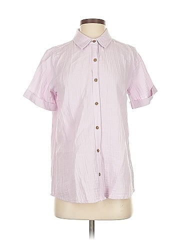 Susan Graver Short Sleeve Button-Down Shirt (view 1)