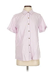 Susan Graver Short Sleeve Button Down Shirt