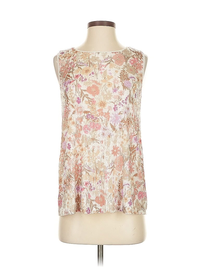 Pre-owned Susan Graver Sleeveless Blouse In Pink