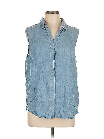 Velvet Heart Sleeveless Button-Down Shirt (view 1)