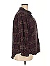 Cj Banks Plaid Burgundy 3/4 Sleeve Button-Down Shirt Size 2X - photo 3