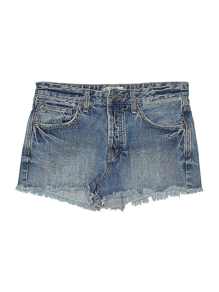 Pre-owned Free People Denim Shorts In Blue