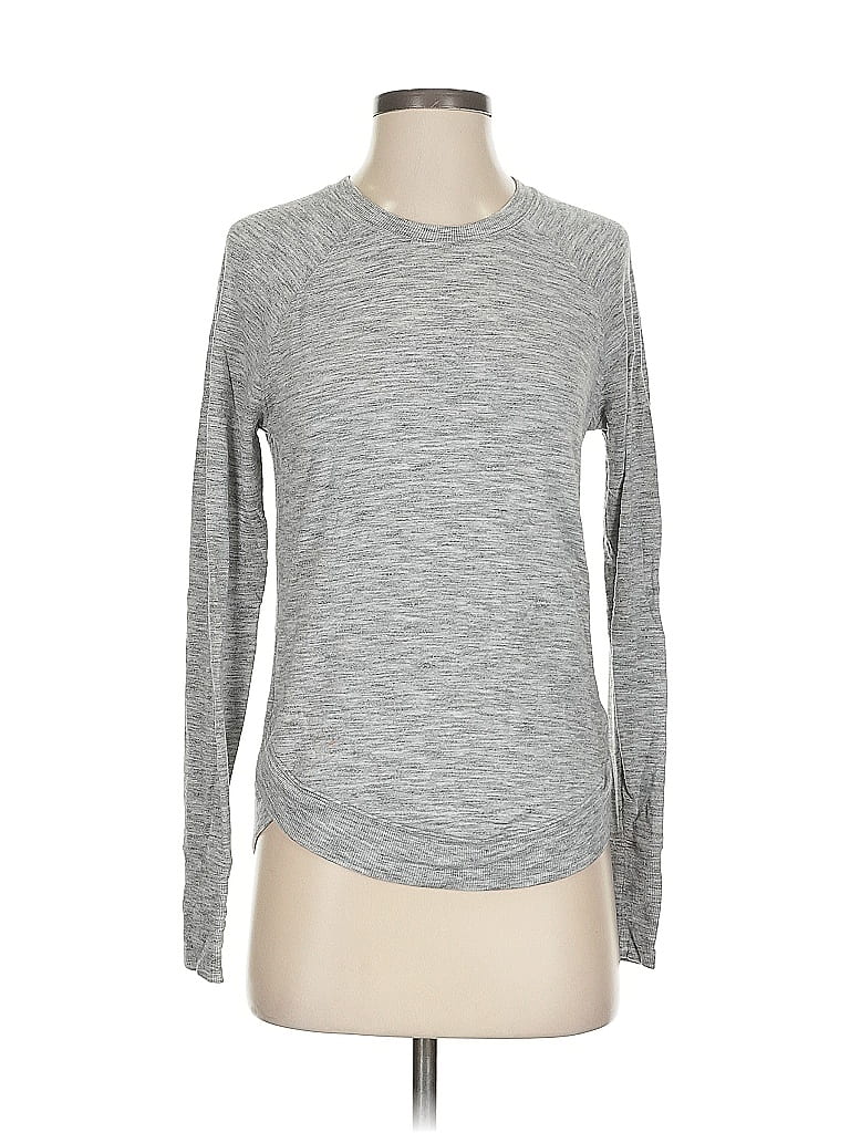 Pre-owned Athleta Pullover Sweater In Gray