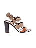 Chloé 100% Leather Color Block Brown Tan Sandals Size EU 37 1/2 - photo 1
