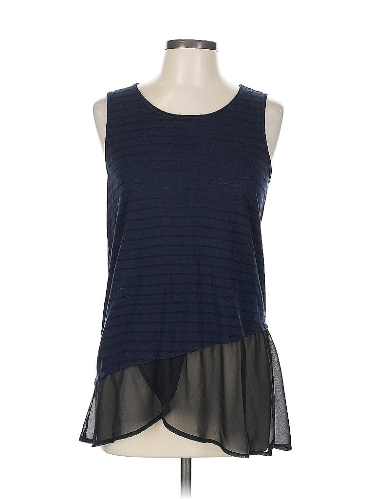 CHARMING CHARLIE Pre-owned Sleeveless Top Blue Halter Neckline Tops