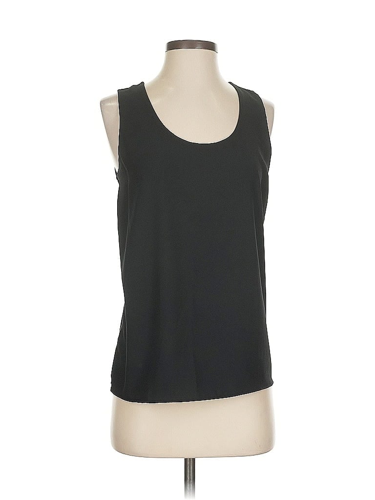 Pre-owned Ann Taylor Sleeveless Top Black Scoop Neck Tops