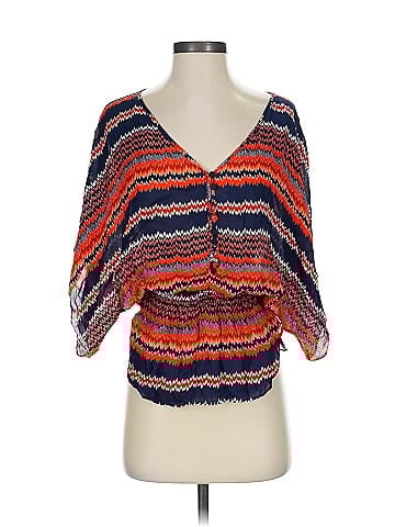 Parker 3/4 Sleeve Silk Top (view 1)