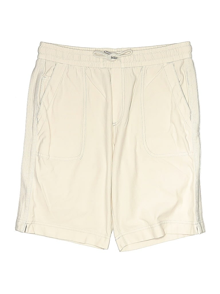 Pre-owned Athleta Khaki Shorts In White