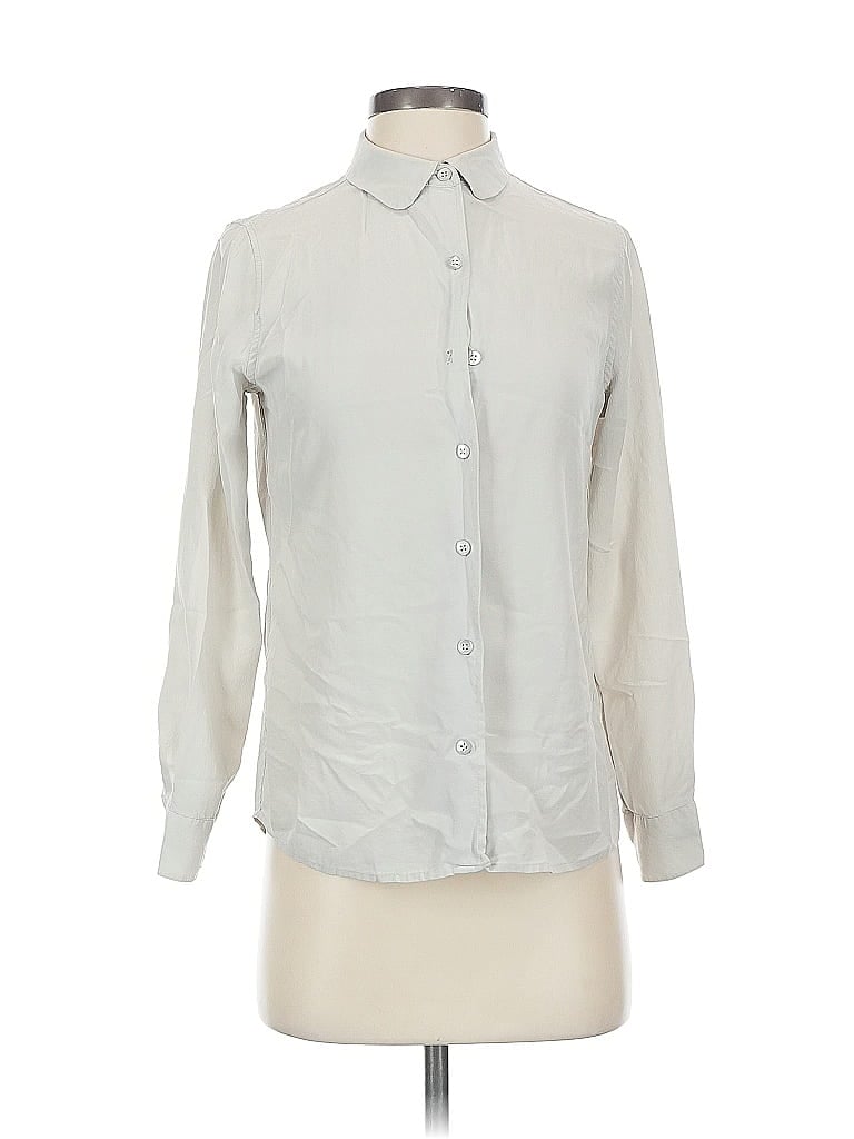 Pre-owned Everlane Long Sleeve Button Down Shirt In White