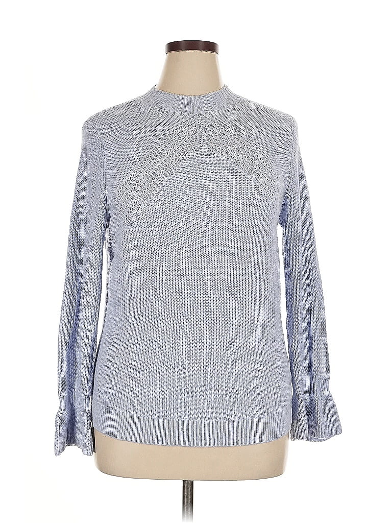 Pre-owned Ann Taylor Loft Pullover Sweater In Blue