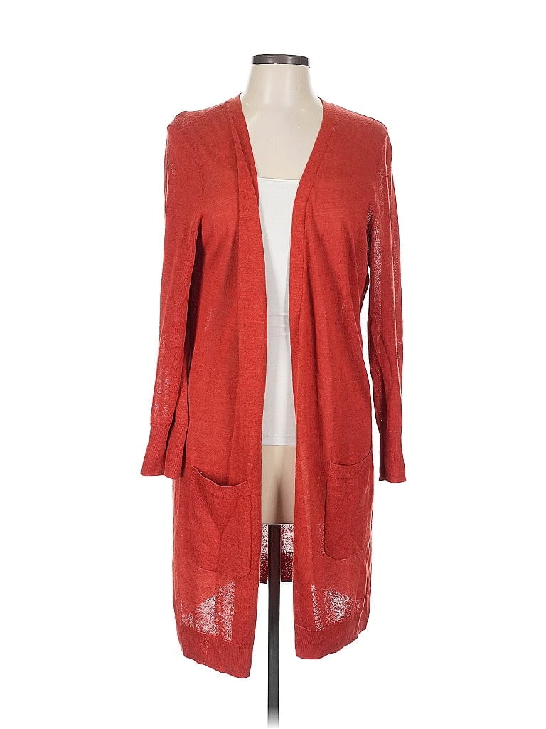 Pre-owned Halogen Cardigan Sweater In Red