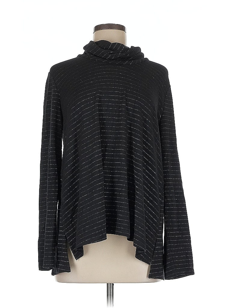 Pre-owned Jjill Turtleneck Sweater In Black