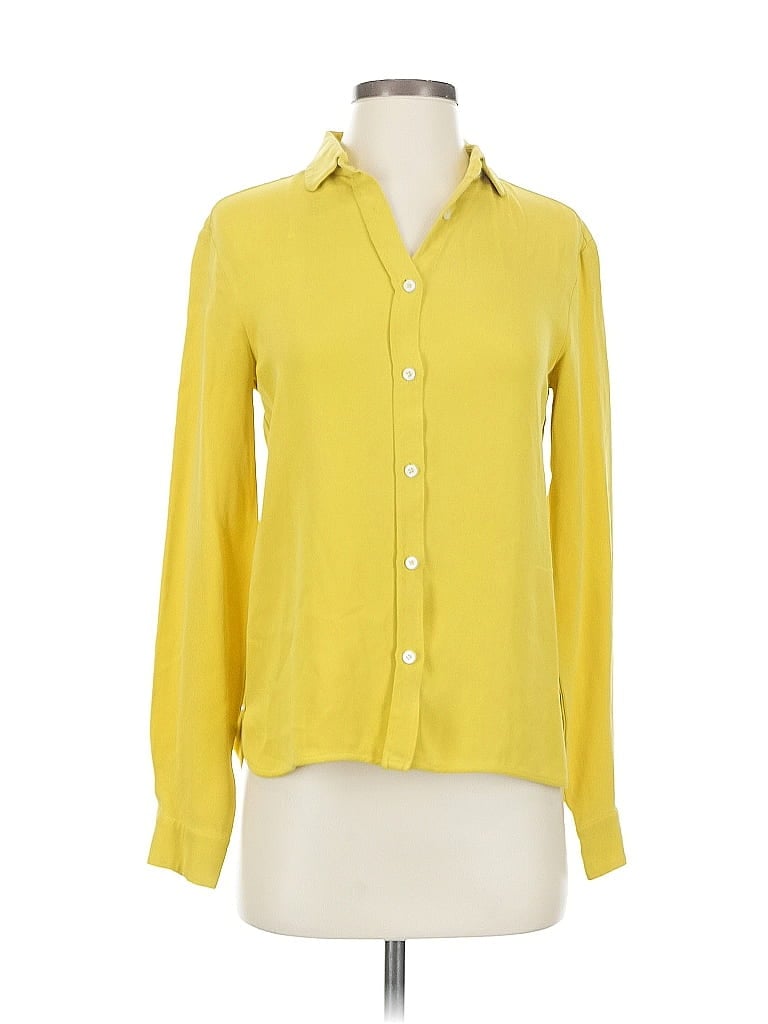 Pre-owned Max Mara Long Sleeve Blouse In Yellow