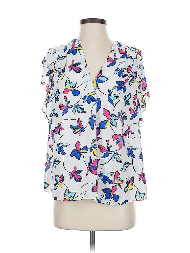 Pre-owned Zac & Rachel 3/4 Sleeve Blouse In White