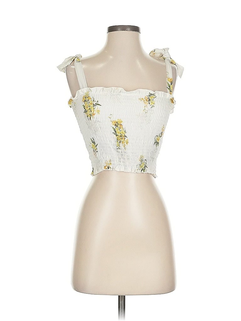 Pre-owned Show Me Your Mumu Sleeveless Blouse In White