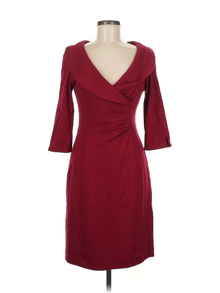 Pre-owned Eliza J Cocktail Dress In Burgundy