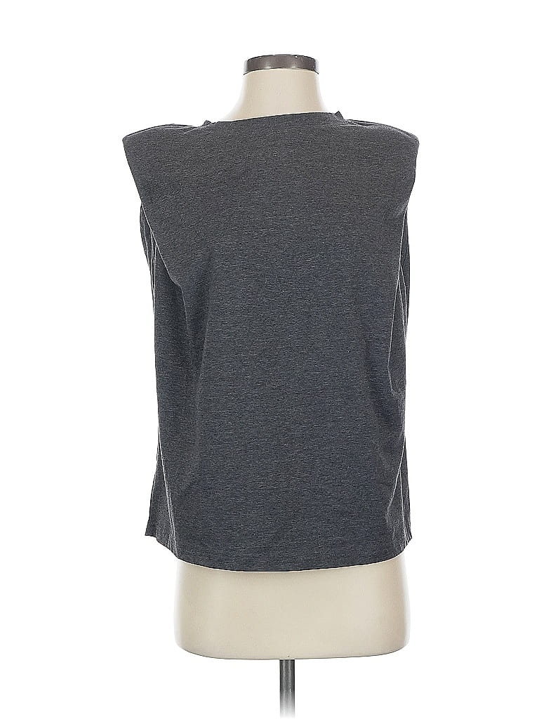 Pre-owned Unbranded Sleeveless Top Gray Boatneck Tops
