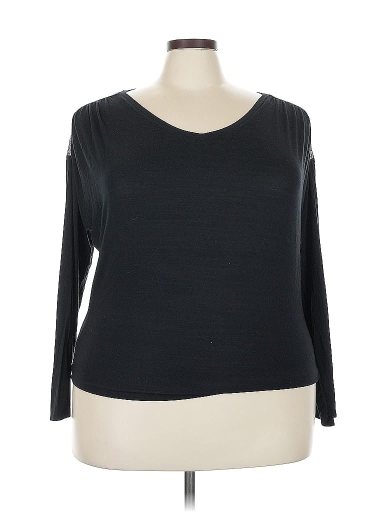 Pre-owned Jennifer Lopez 3/4 Sleeve T-shirt In Black