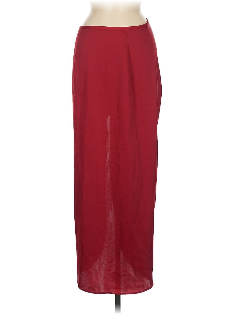 Pre-owned Free People Formal Skirt In Burgundy