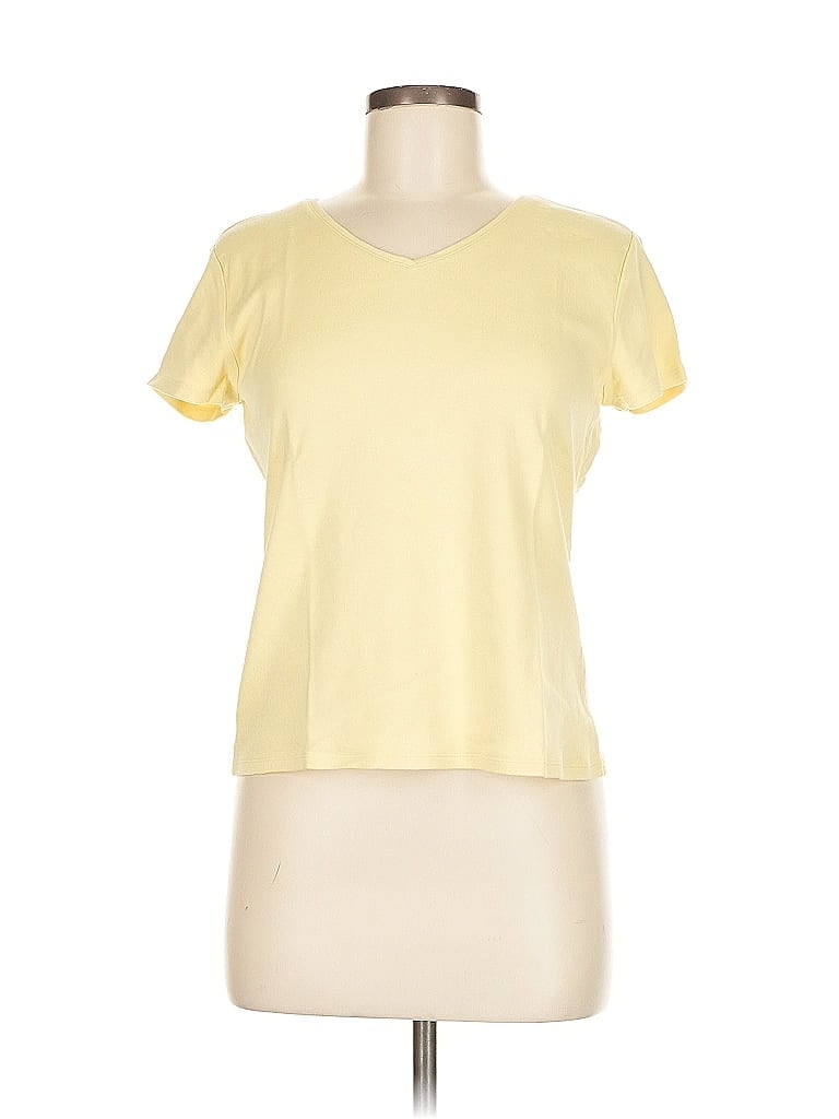 Pre-owned Ann Taylor Factory Short Sleeve T-shirt In Yellow