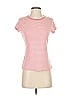 Ann Taylor LOFT 100% Cotton Stripes Pink Short Sleeve T-Shirt Size S - photo 1