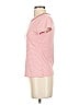 Ann Taylor LOFT 100% Cotton Stripes Pink Short Sleeve T-Shirt Size S - photo 4