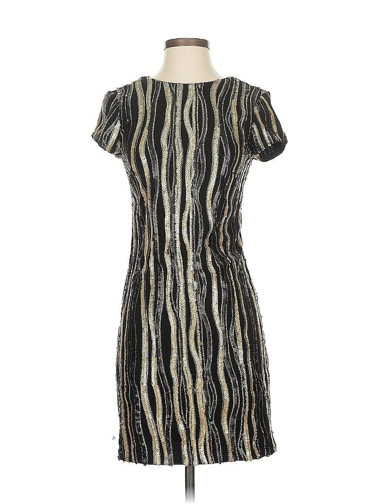Pre-owned Aidan Mattox Cocktail Dress In Gold