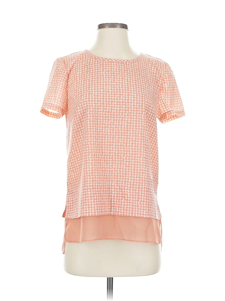 Pre-owned Banana Republic Factory Store Short Sleeve Blouse In Orange