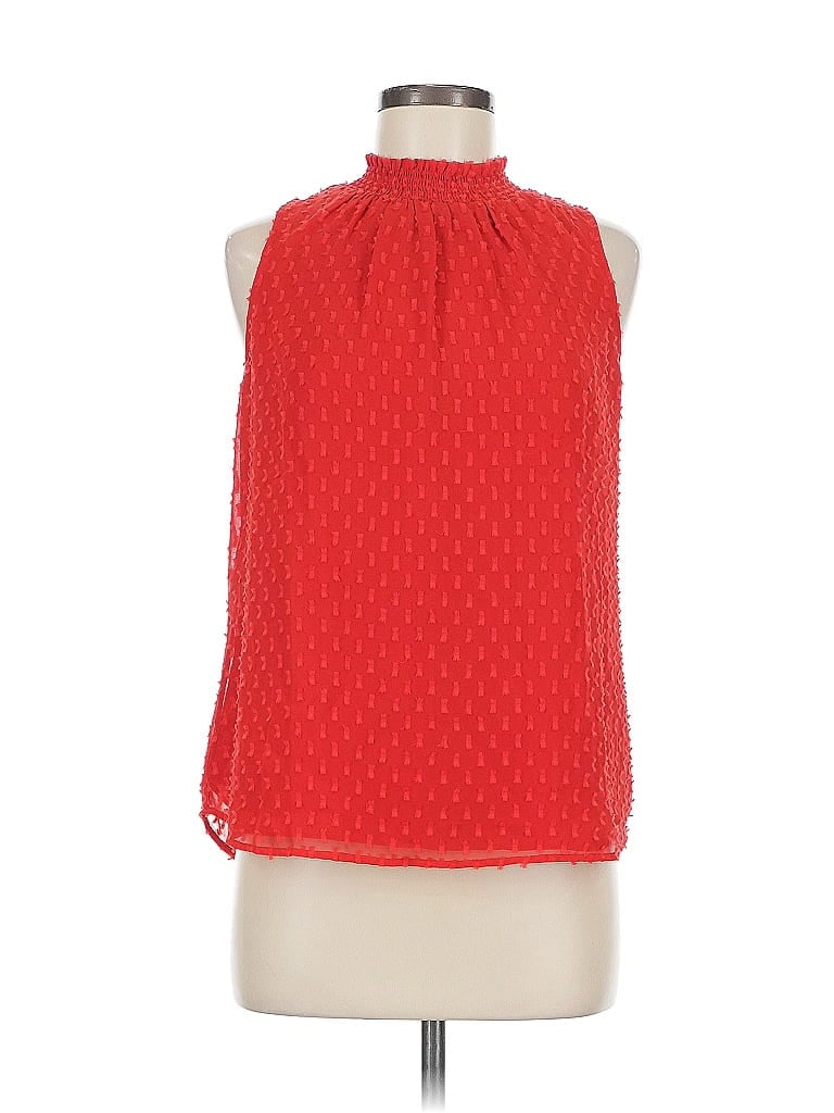 Pre-owned Daniel Rainn Sleeveless Blouse In Red