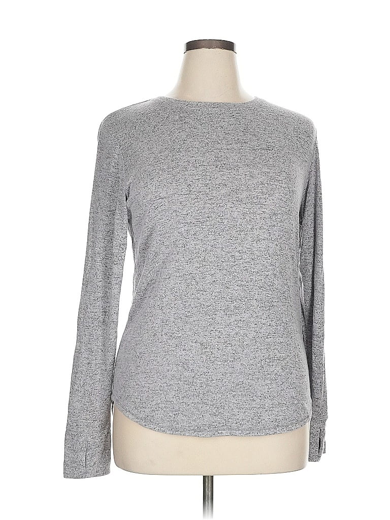 Pre-owned Cuddl Duds Pullover Sweater In Gray